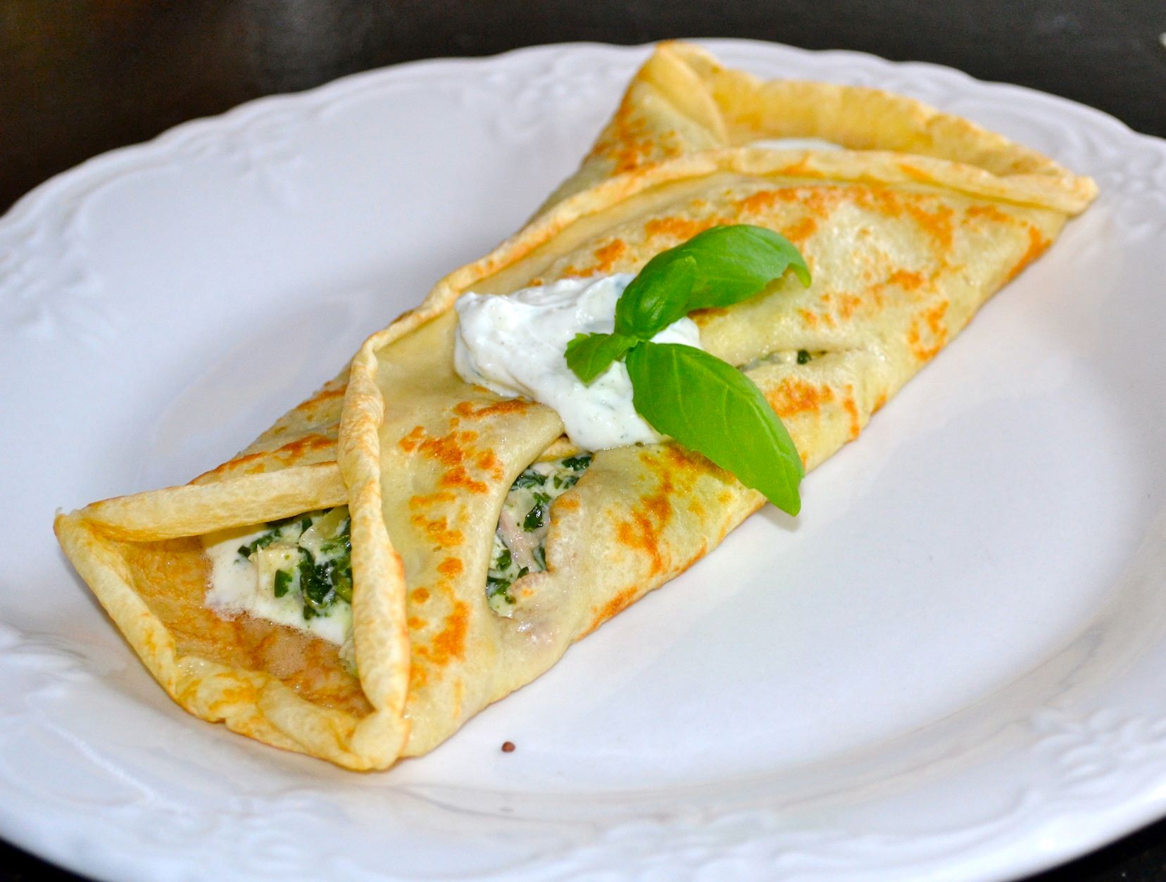 Chicken Normandy Crepe With Spinach: A Delicious And Nutritious Dish