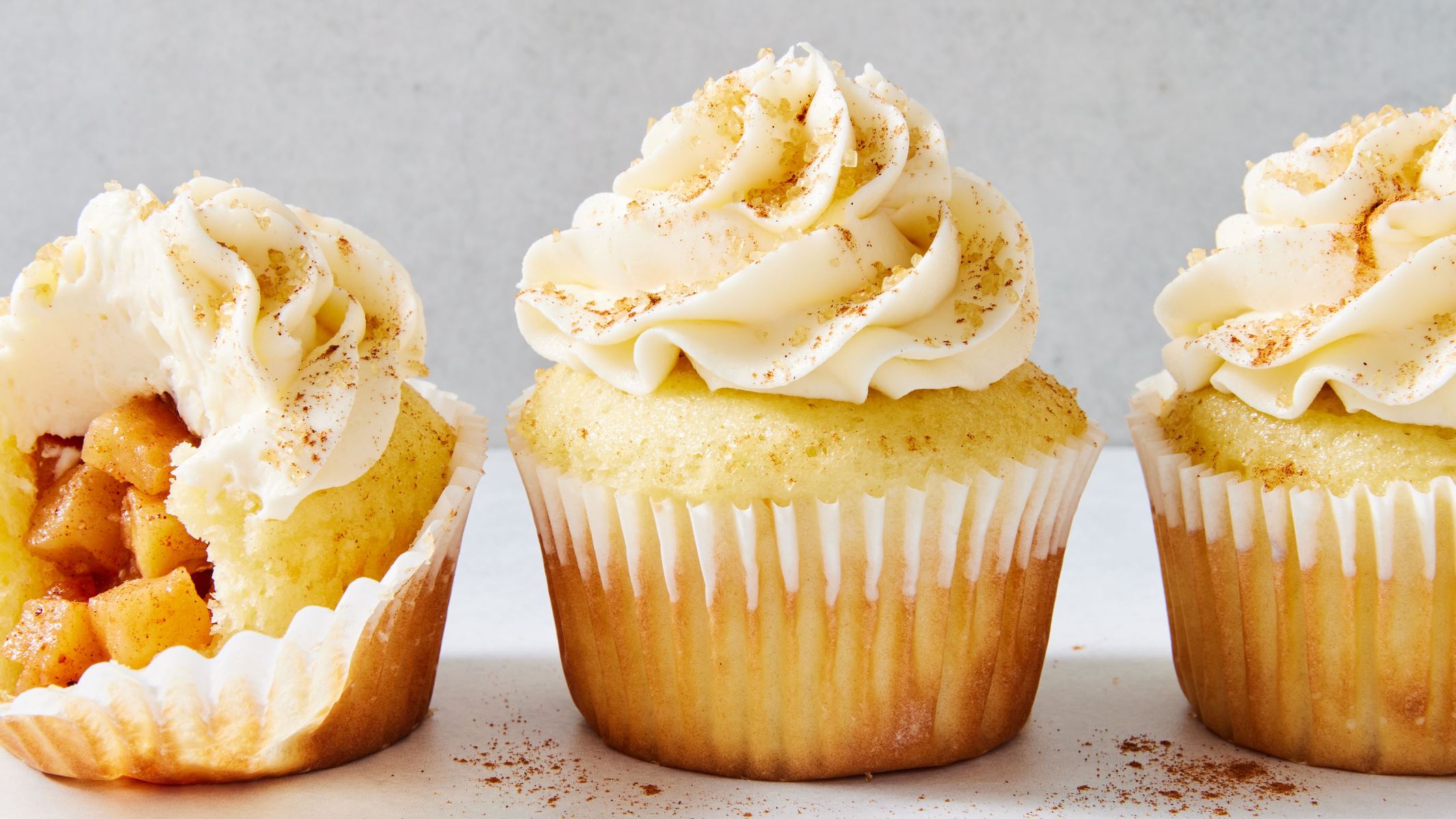 Delicious Apple Cupcakes With Creamy Buttercream Filling