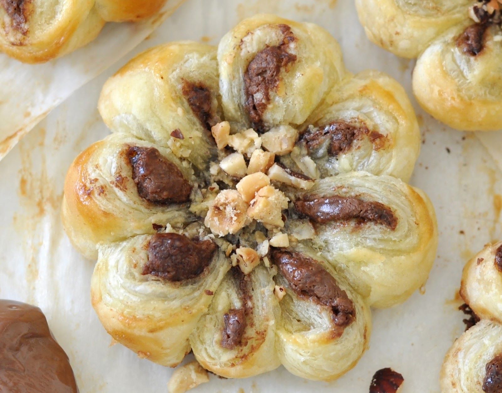 Delicious Chocolate Flower Puff Pastry