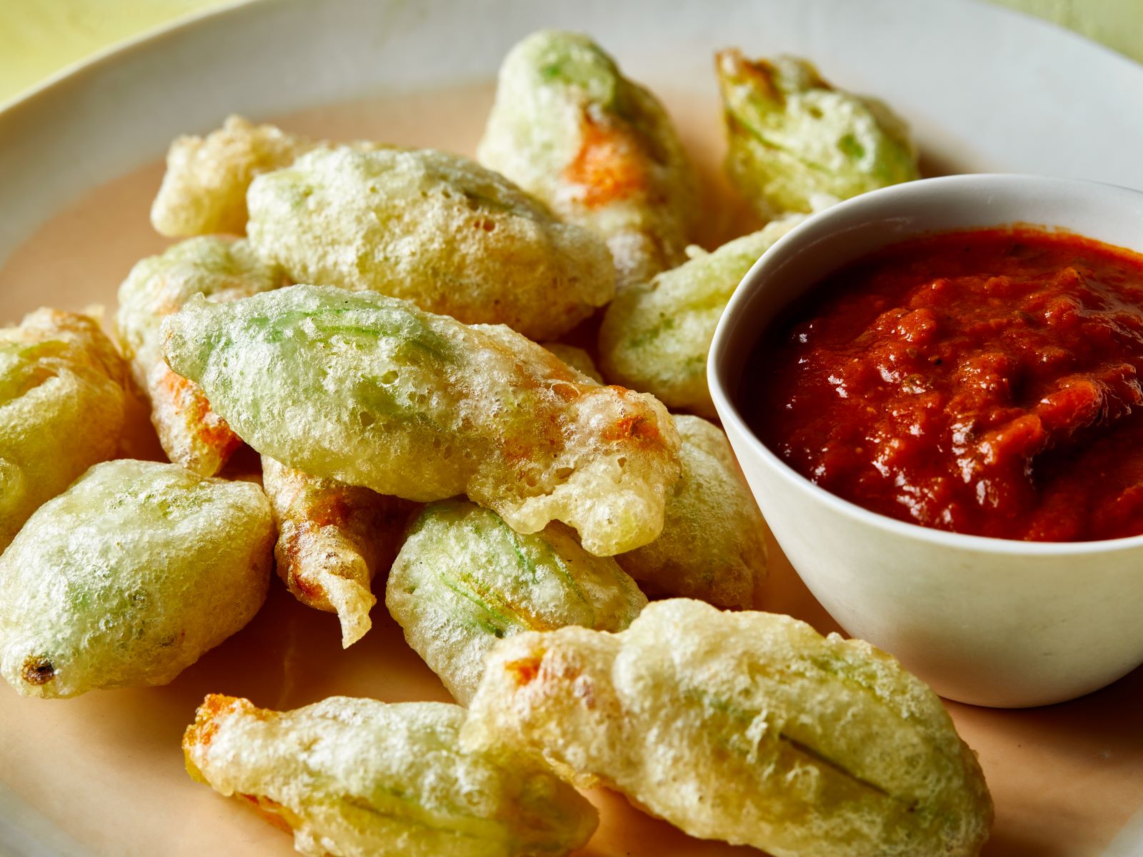 Delicious French: Stuffed Zucchini Blossoms With Shrimp