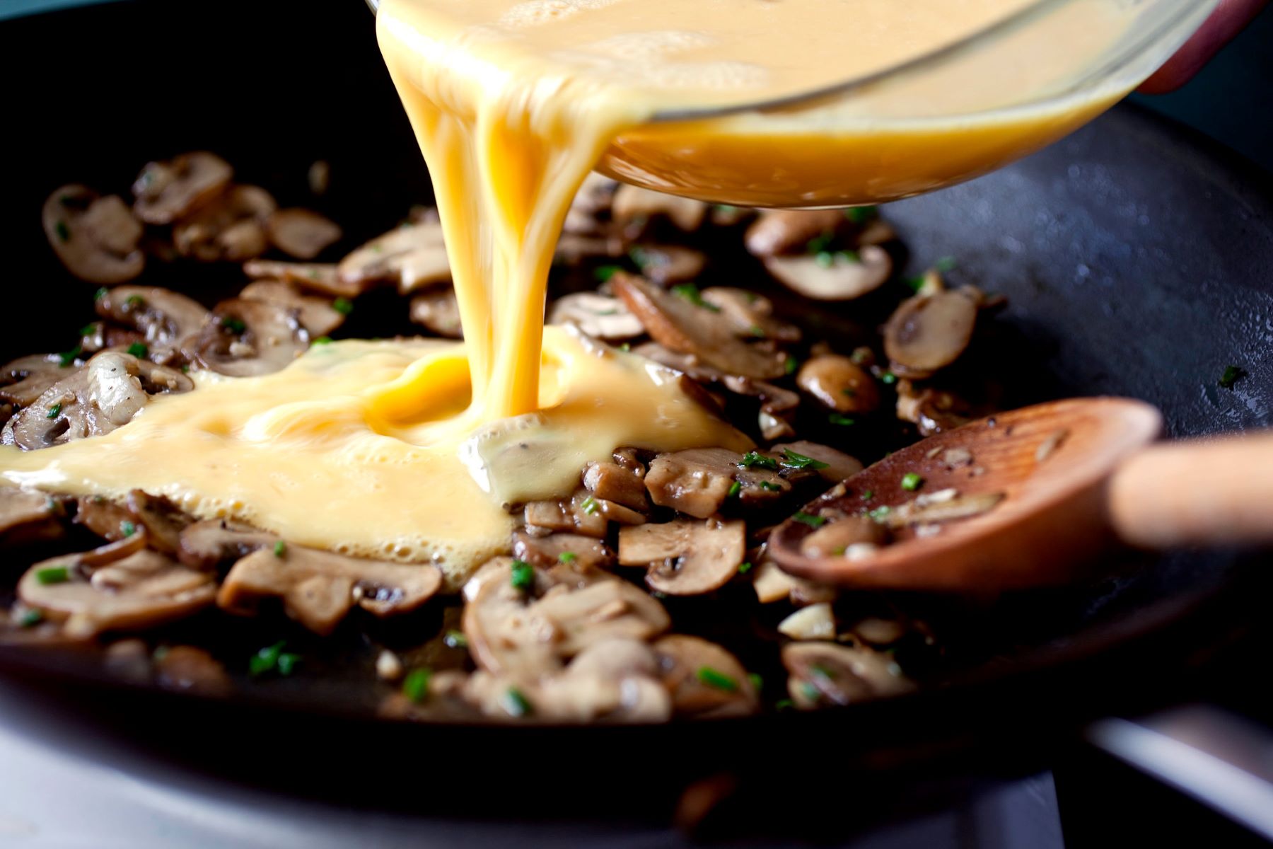 Delicious Mushroom And Butter Sauce With A Perfectly Cooked Egg