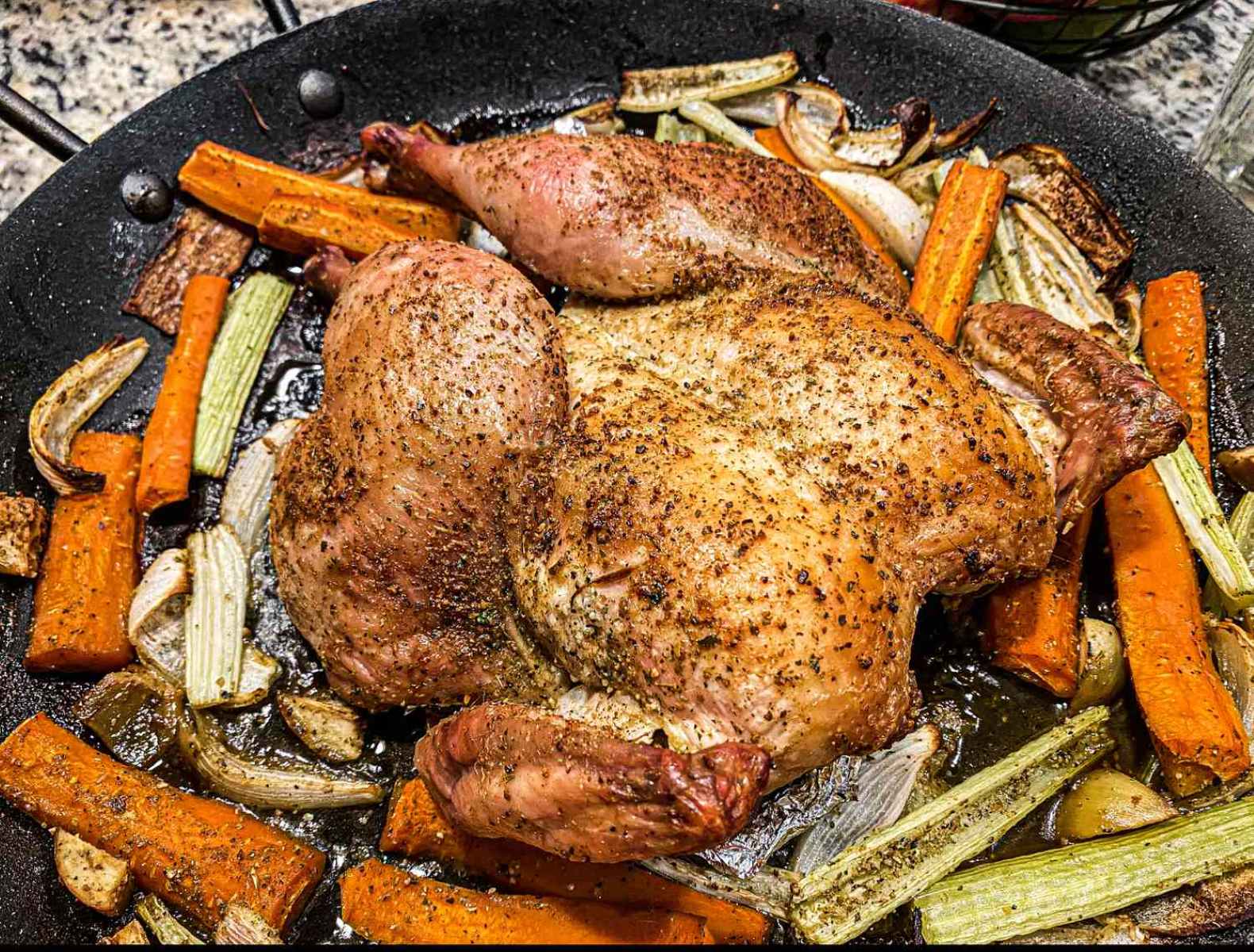 Delicious Roast Chicken With Assorted Vegetables