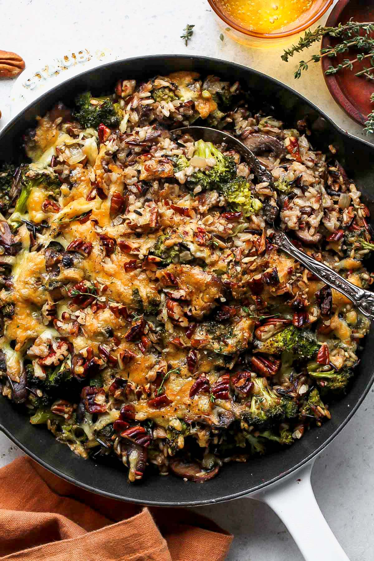 Delicious Skillet: Broccoli Cheddar Wild Rice
