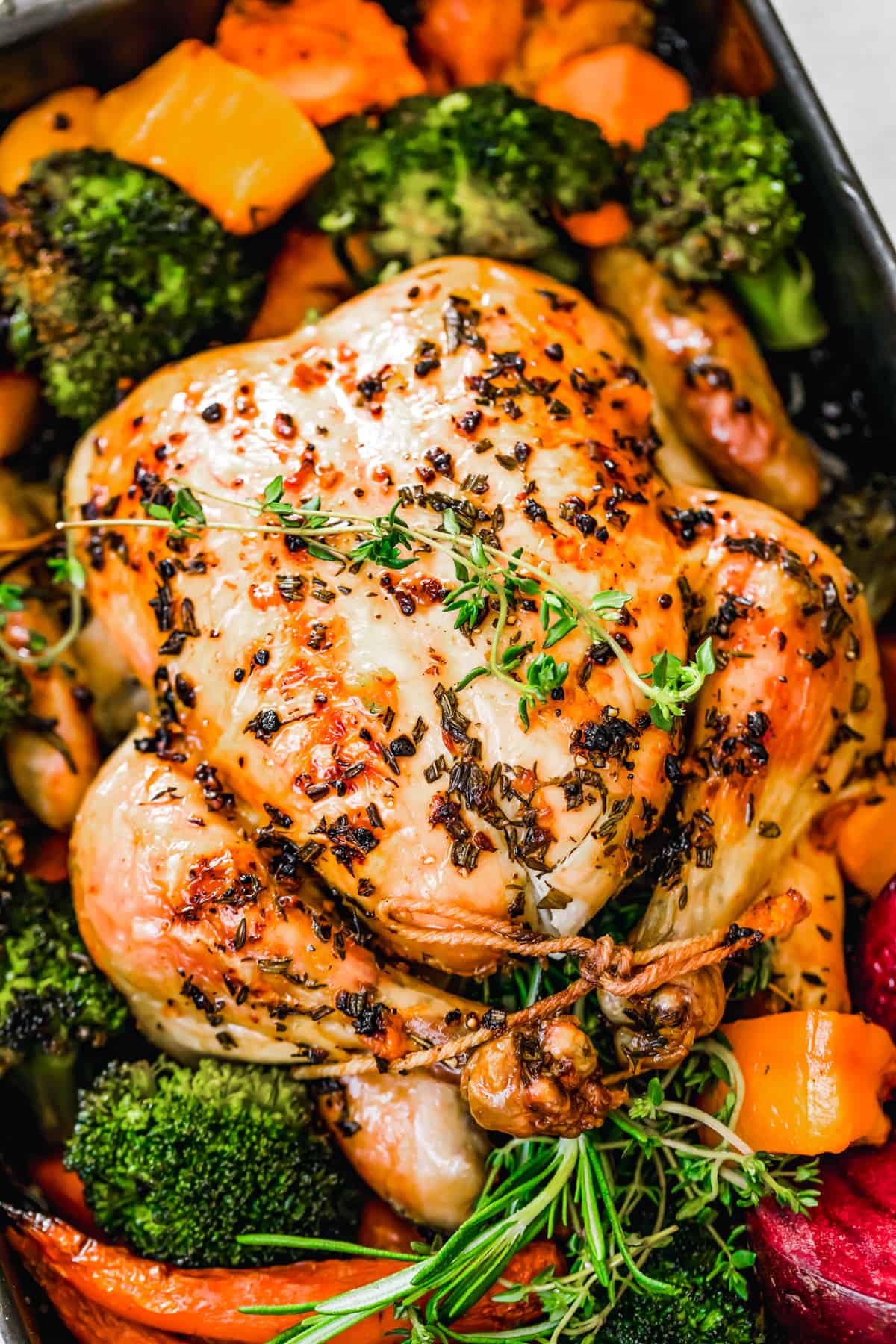 Delicious Umbrian Roast Chicken With Seasonal Vegetables