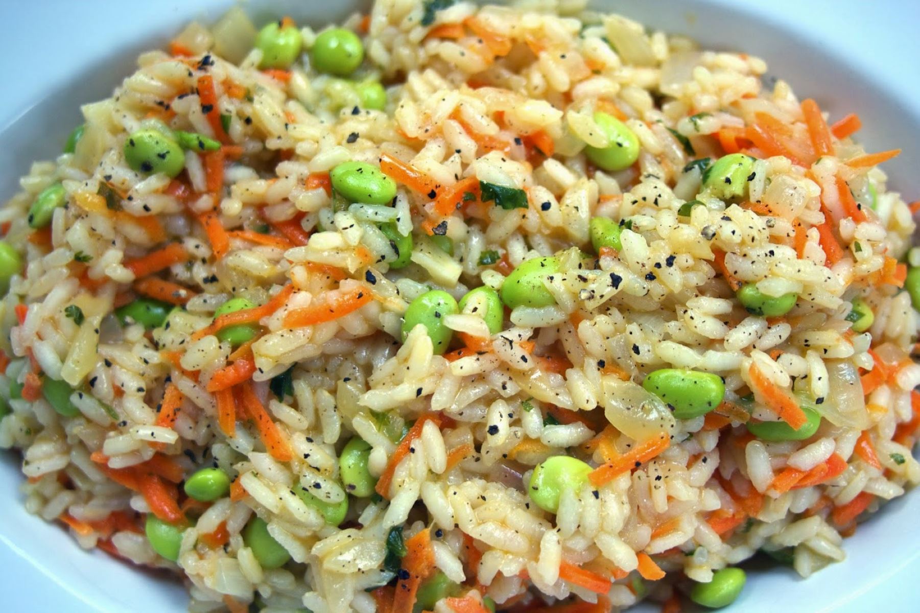 Delicious Vegetable Risotto With Baby Carrots And Fava Beans