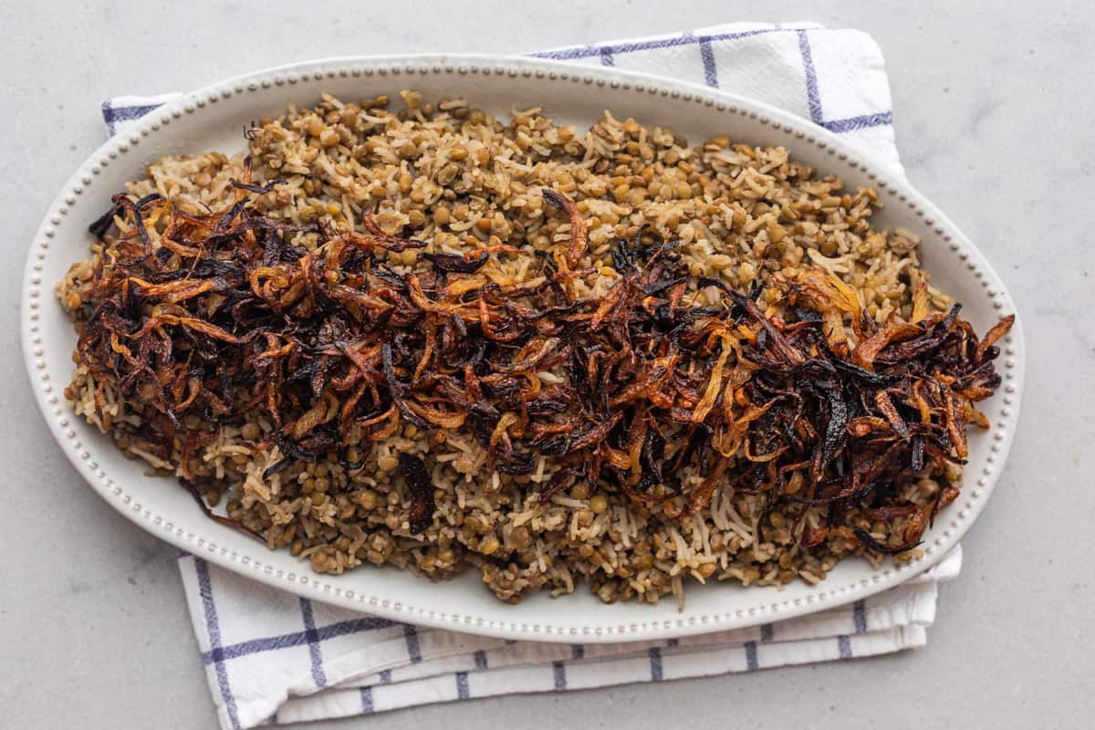 Lebanese Lentil Rice: How To Make Mujadara