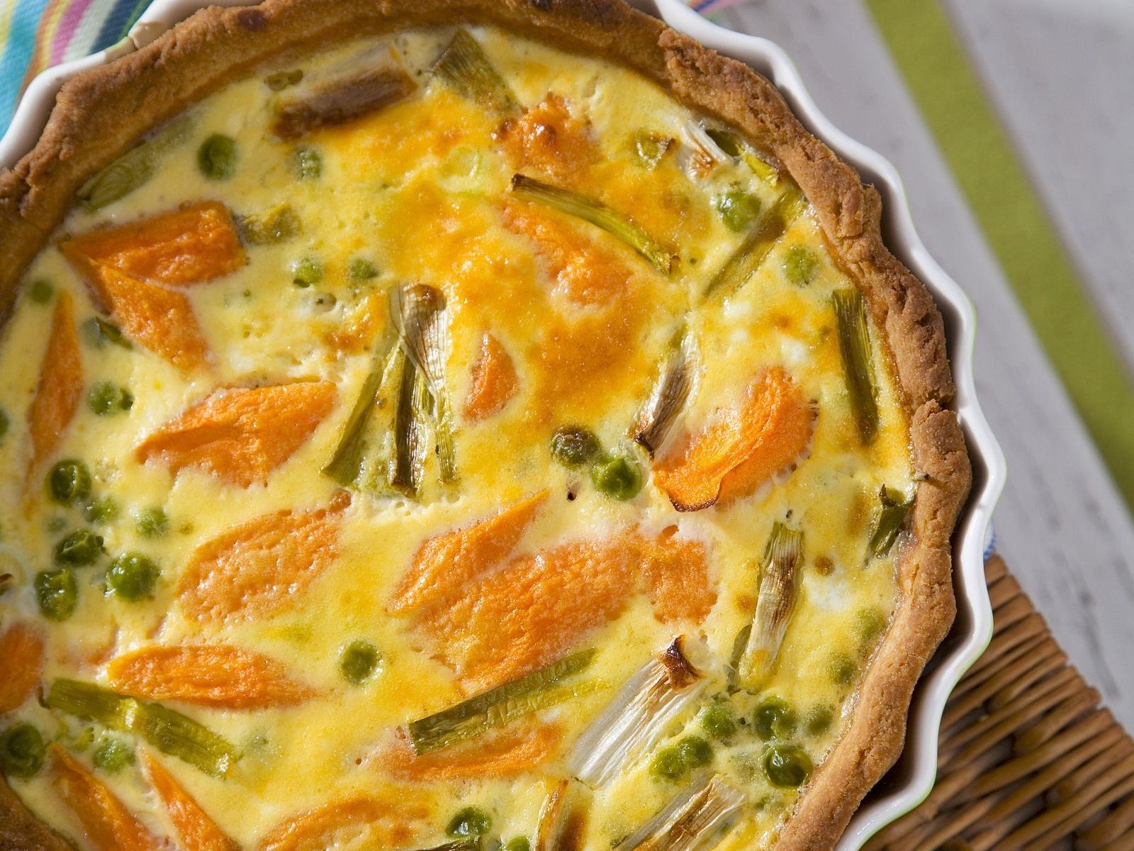 Vegetable Quiche With Carrot, Leek, And Celery